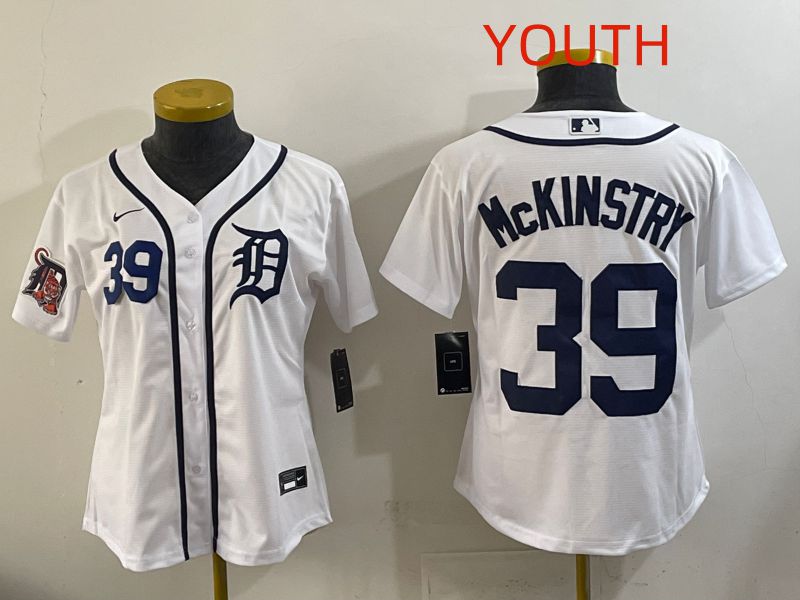 Youth Detroit Tigers #39 Mckinstry White Game Nike MLB Jersey style 006->youth mlb jersey->Youth Jersey